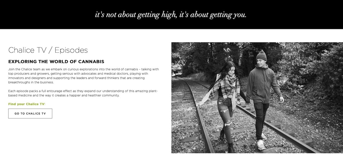 Chalice Farms - Oregon - best dispensary websites example