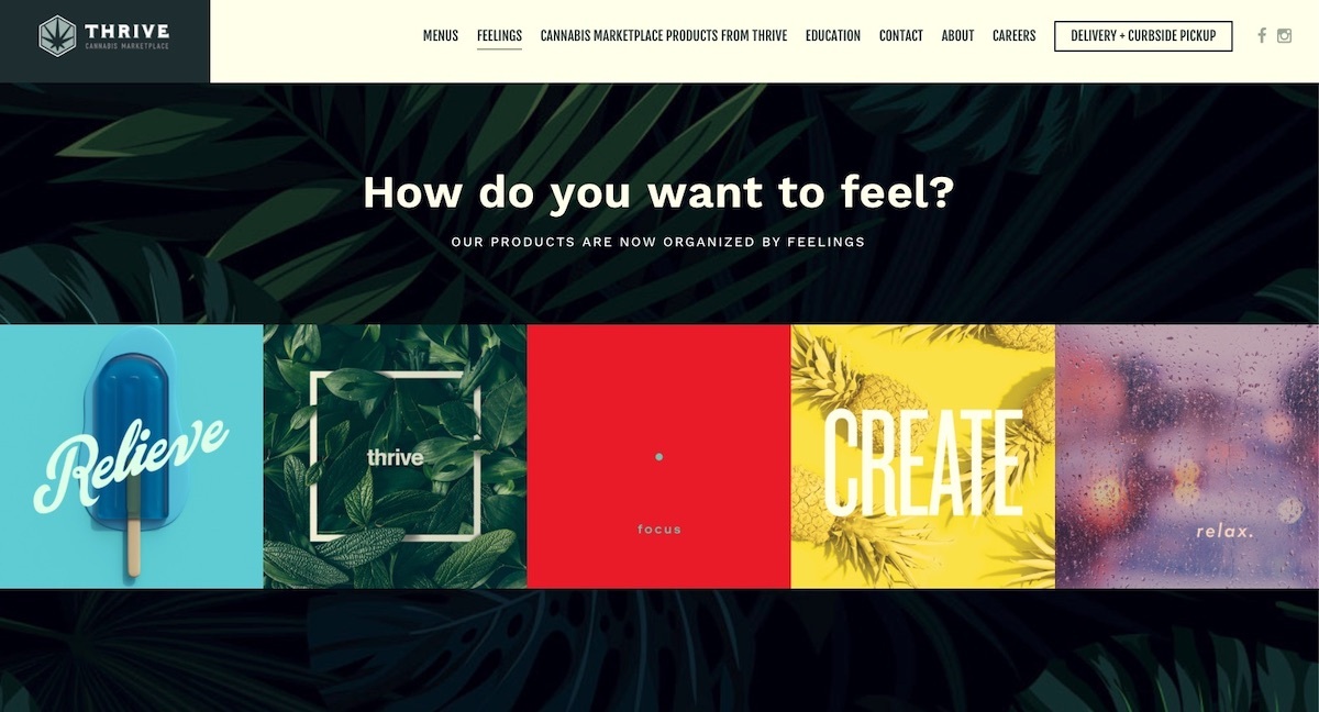 Thrive Cannabis - Nevada - best dispensary websites examples