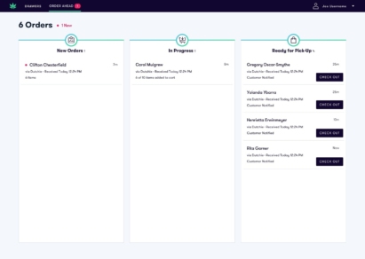 order ahead status board updated