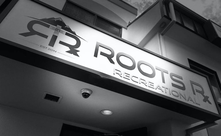 Roots RX small dispensary signage